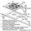 Bosch Serie 4 PNP6B6K40 gāzes plīts virsma, melna, 60 cm, 4 degļi