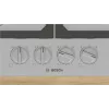 Iebūvējamā gāzes plīts virsma Bosch PCH6A5I90 — 60 cm, nerūsējošais tērauds, 4 gāzes zonas + 1 wok, Flame Select, čuguna katlu balsti