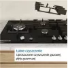 Iebūvējamā gāzes plīts virsma Bosch PCH6A5I90 — 60 cm, nerūsējošais tērauds, 4 gāzes zonas + 1 wok, Flame Select, čuguna katlu balsti