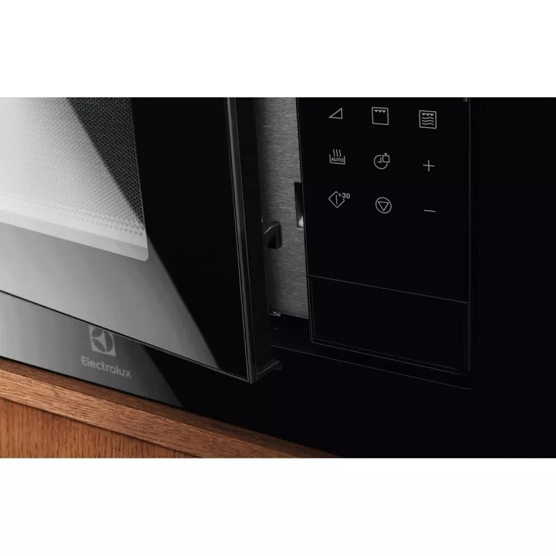 Iebūvējamā mikroviļņu krāsns ar grilu Electrolux LMS4253TMK, 900 W mikroviļņi, 1000 W grils, 8 jaudas līmeņi, 27 cm pagrieziena galds, melna