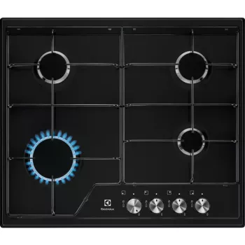 Iebūvējamā gāzes plīts virsma Electrolux EGS6424K Melna 60 cm 4 degļi