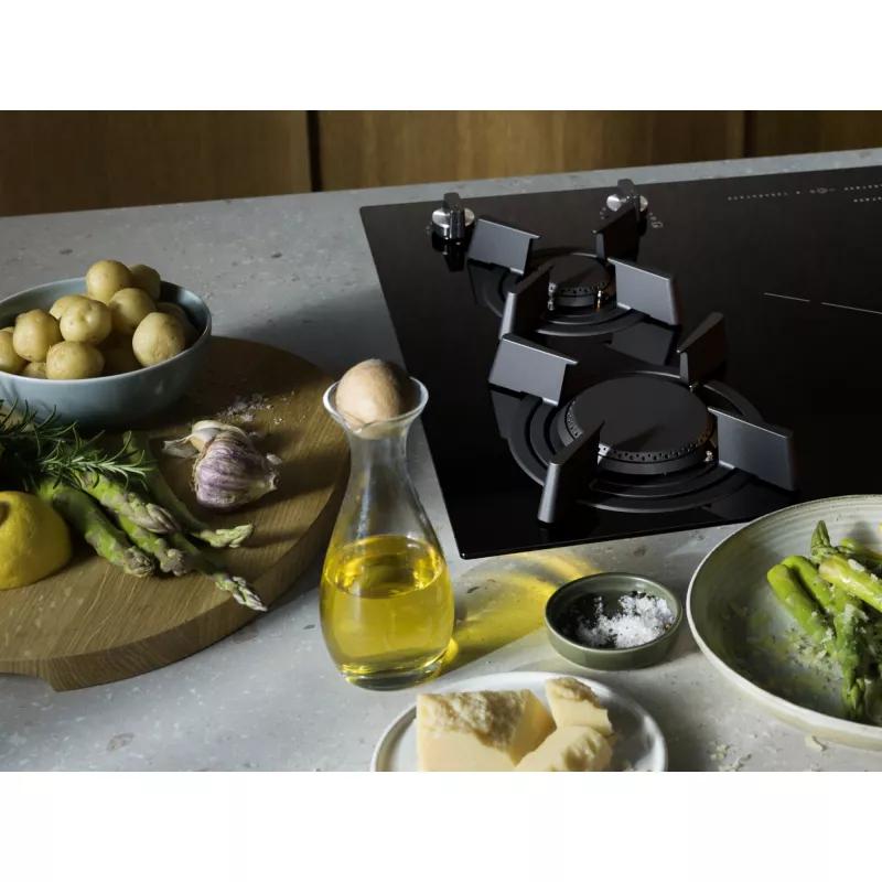 Electrolux KDI641723K kombinētā plīts virsma, melna, iebūvējama, 60 cm, 4 zonas, rotācijas un skārienvadība