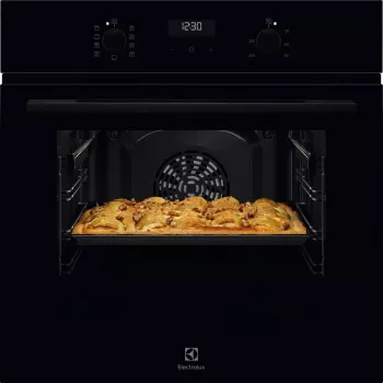 Iebūvējamā elektriskā cepeškrāsns Electrolux Serie 600 EOD5H70BZ, 65 L, 2750 W, melna, rotācijas vadība, LED displejs
