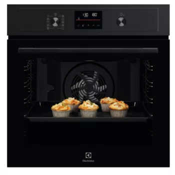Iebūvējamā elektriskā cepeškrāsns Electrolux EOD4P57H — 72 L, pirolītiskā pašattīrīšanās, tvaiks un konvekcija, grils 2300 W, melna