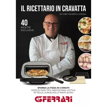 Galda elektriskā picas krāsns G3FERRARI G1018600 PRONTO PIZZA — 1700 W, akmens virsma, līdz 420°C, piemērota Ø32 cm picai