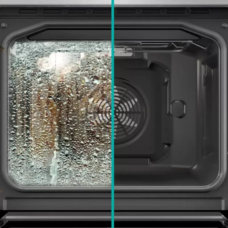 Brīvi stāvoša plīts Gorenje GECS5C70WA Elektriskā spirālplīts, 4 zonas, balta, cepeškrāsns 70 L, rotācijas vadība, LED displejs