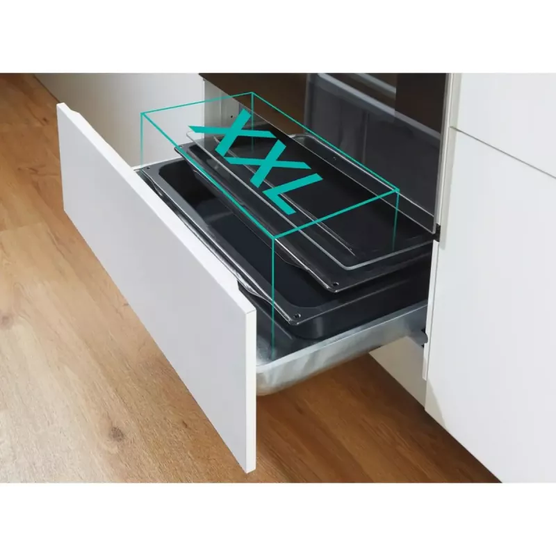 Brīvi stāvoša plīts Gorenje GECS5C70WA Elektriskā spirālplīts, 4 zonas, balta, cepeškrāsns 70 L, rotācijas vadība, LED displejs