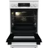 Brīvi stāvoša plīts Gorenje GECS5C70WA Elektriskā spirālplīts, 4 zonas, balta, cepeškrāsns 70 L, rotācijas vadība, LED displejs