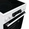Brīvi stāvoša plīts Gorenje GECS5C70WA Elektriskā spirālplīts, 4 zonas, balta, cepeškrāsns 70 L, rotācijas vadība, LED displejs