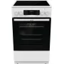 Brīvi stāvoša plīts Gorenje GECS5C70WA Elektriskā spirālplīts, 4 zonas, balta, cepeškrāsns 70 L, rotācijas vadība, LED displejs