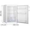 Brīvi stāvošs ledusskapis Gorenje R492PW — 133 L, balts, atveramas durvis, LED apgaismojums, rotācijas regulators
