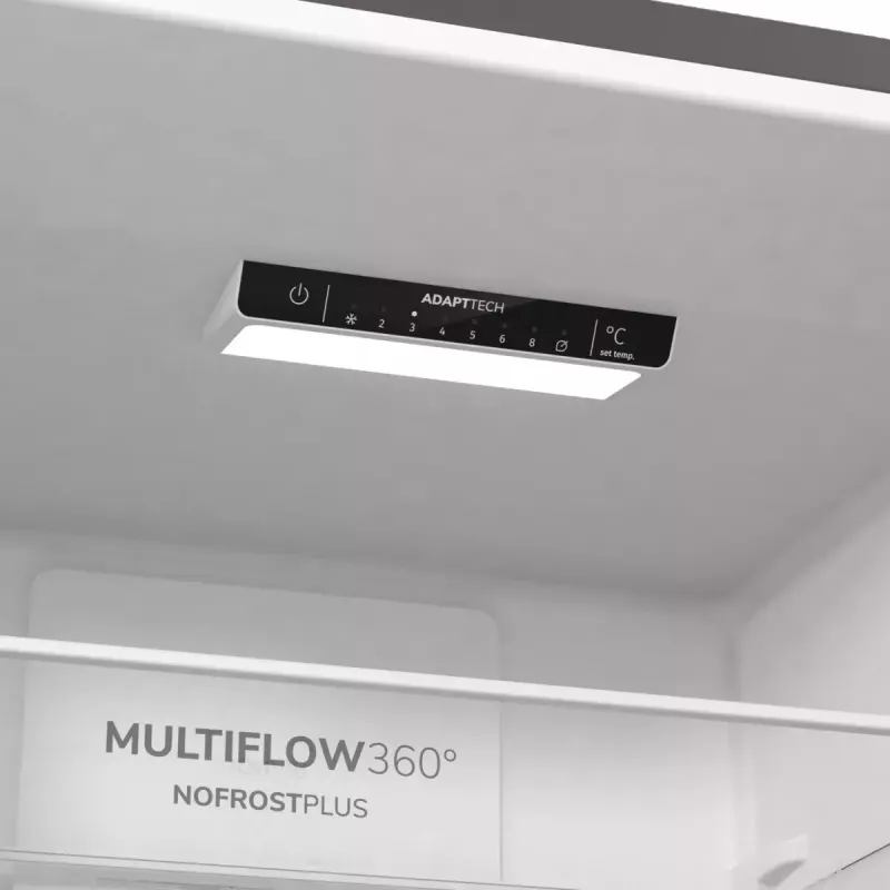 Brīvstāvošs ledusskapis-saldētājs Gorenje NRK6202EXL4, 331 L (Ledusskapis 235 L / Saldētājs 96 L), nerūsējošais tērauds, LED displejs