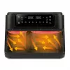 Gaisa fritieris Girmi FG26, dubultgrozu galda fritieris, 9 L kopā (5,5 L + 3,5 L), 2400 W, 10 programmas, līdz 200 °C