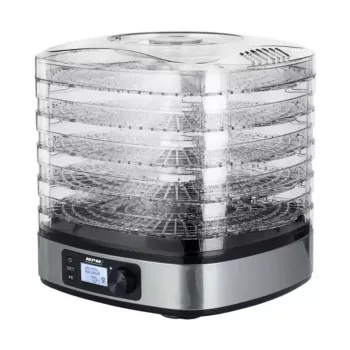 MPM MSG-12 pārtikas žāvētājs, 5 paplātes, 380 W, 35–75 °C, taimeris 0,5–36 h, nerūsējošā tērauda korpuss