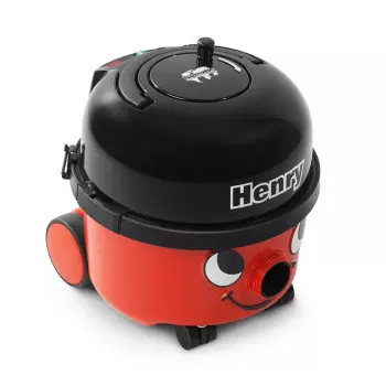 Cilindriskais putekļsūcējs NUMATIC HENRY HVR200-11 — 9 L putekļu maiss, 620 W, HEPA 11, 10 m vads, sarkans