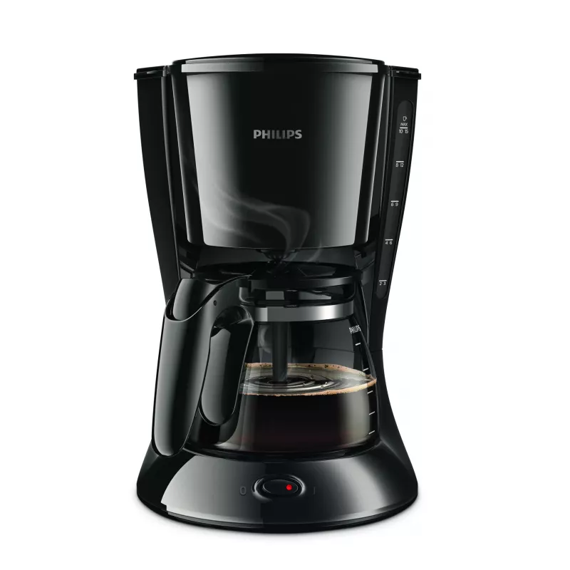 Philips Daily Collection HD7461/20 pilienu tipa kafijas aparāts ar stikla krūzi, 1000 W, melns