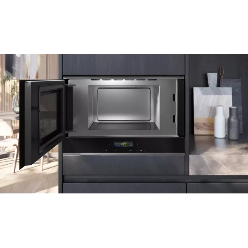 Siemens iQ700 BF722L1B1 Mikroviļņu krāsns melna Solo Iebūvējamā 21 L 900 W