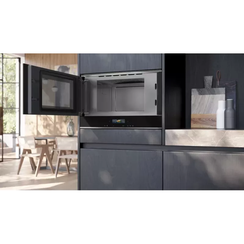 Siemens iQ700 BF722L1B1 Mikroviļņu krāsns melna Solo Iebūvējamā 21 L 900 W