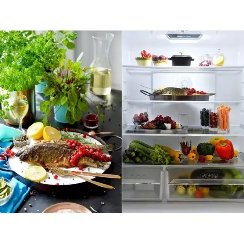 Ledusskapis ar saldētavu sam cook Multi Door 472 L, melns, energoefektivitātes klase E
