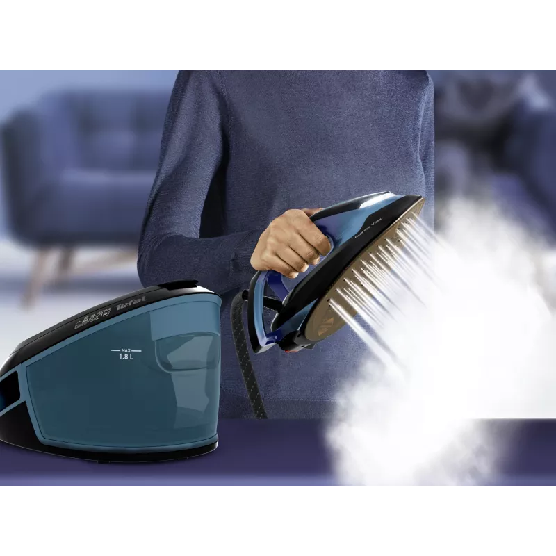 Tefal Express Vision SV8151 2800 W 1.8 L Durilium AirGlide Autoclean zole Zils, Melns