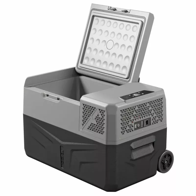 Pārnēsājams ledusskapis Yolco BCX30 GREY — 28 L neto tilpums, klimata klase N‑T, troksnis 48 dB, energoklase F