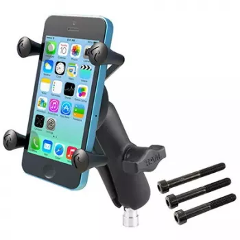 RAM Mounts X-Grip Telefona Turētājs Motocikla Stūres Skavai Melns