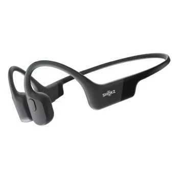 SHOKZ OpenRun bezvadu kakla lentes austiņas ar kaulu vadīšanu sportam, melnas