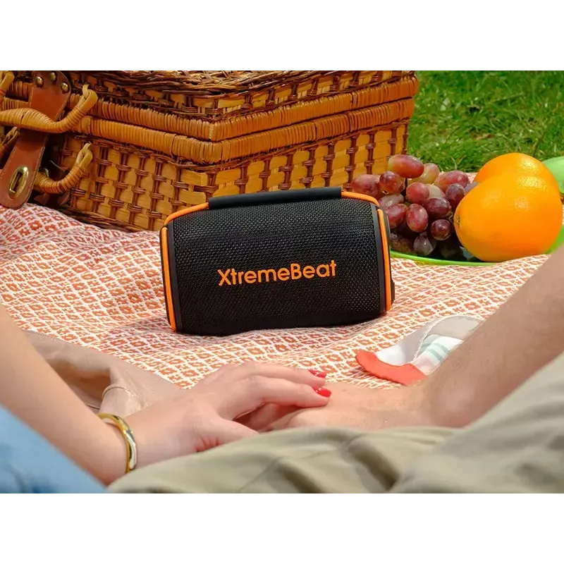 Pārnēsājams stereo skaļrunis TRACER XtremeBeat TWS — 15 W, IPX6, Bluetooth 5.3, 6 h, AUX/USB, mikrofons