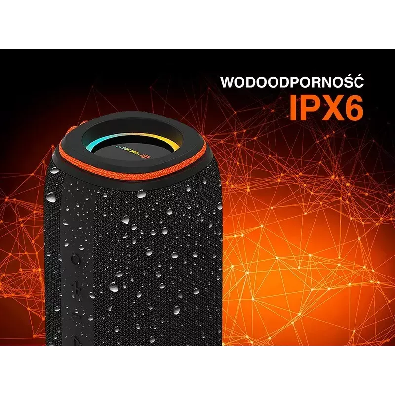 Pārnēsājams stereo skaļrunis TRACER XtremeBeat TWS — 15 W, IPX6, Bluetooth 5.3, 6 h, AUX/USB, mikrofons