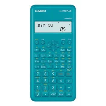 CASIO Fx-220plus-2 Zils Zinātniskais Kalkulators ar 12 ciparu displeju