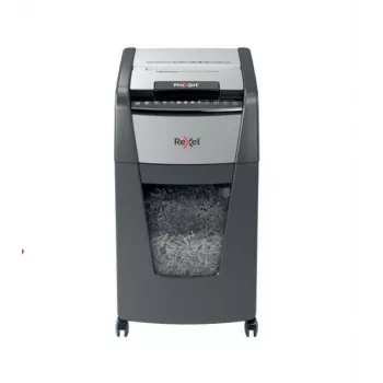 Rexel Optimum Auto+ 300X papīra smalcinātājs, mikrošķērsgriezums, melns, pelēks