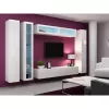 Vitrīnas skapis Cama Meble VIGO 180 sienas montāžai 1800×400×300 mm balts/balts spīdums