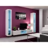 Vitrīnas skapis Cama Meble VIGO 180 sienas montāžai 1800×400×300 mm balts/balts spīdums