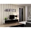 Pie sienas montējams vitrīnas skapis cama meble VIGO 180 1800×400×300 mm balts/melns spīdums