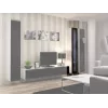 Pie sienas montējams vitrīnas skapis cama meble VIGO 180 1800×400×300 mm balts/melns spīdums