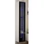 Pie sienas montējams vitrīnas skapis cama meble VIGO 180 1800×400×300 mm balts/melns spīdums