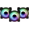 Aerocool MIRAGE12PRO Kit 3x Ventilators PC 12cm ARGB 6 Pinu Hub Melns