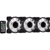 Aerocool MIRAGE12PRO Kit 3x Ventilators PC 12cm ARGB 6 Pinu Hub Melns