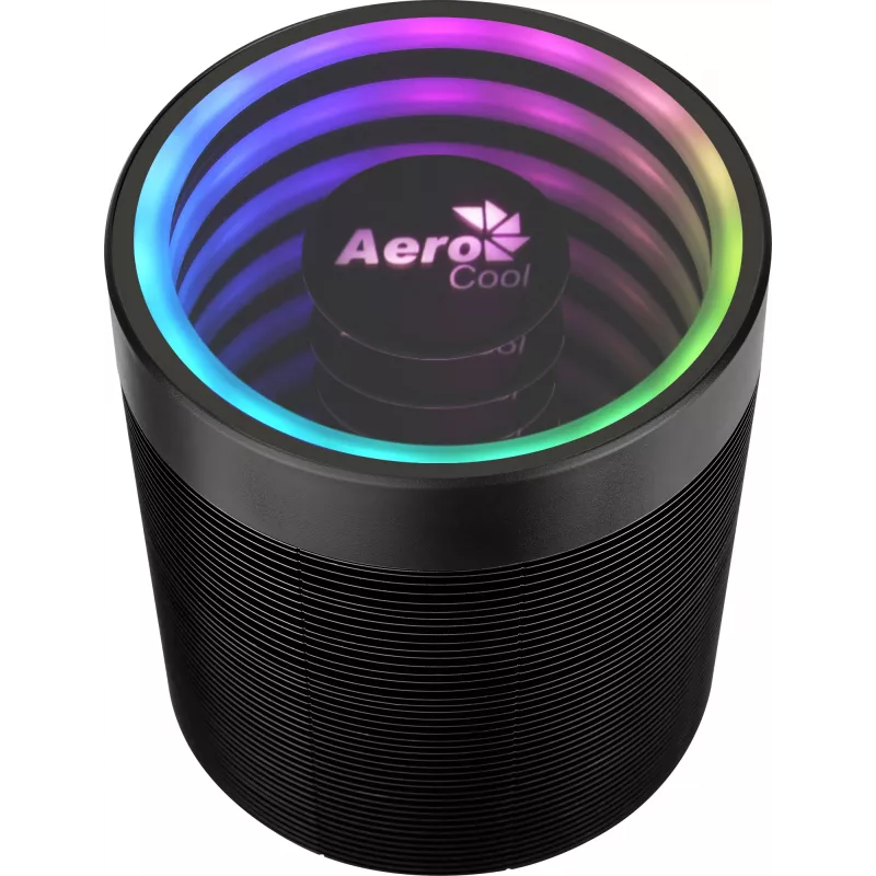 Gaisa dzesētājs AEROCOOL Mirage 5, 5 siltumcaurules 6 mm, 60 mm ventilators, TDP 150 W, melns