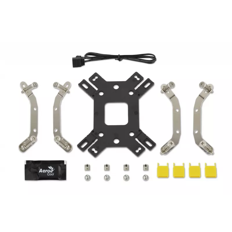 Gaisa dzesētājs AEROCOOL Mirage 5, 5 siltumcaurules 6 mm, 60 mm ventilators, TDP 150 W, melns