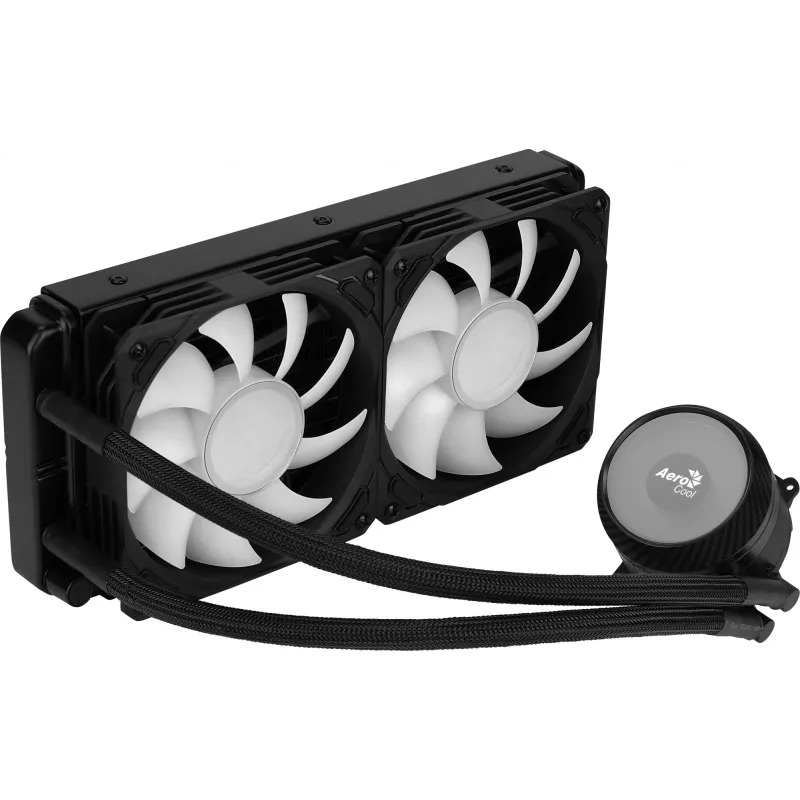 Aerocool PGS Mirage L240 ARGB šķidrumdzesētājs procesoram, 2300 apgr./min, 4 kontaktu, melns