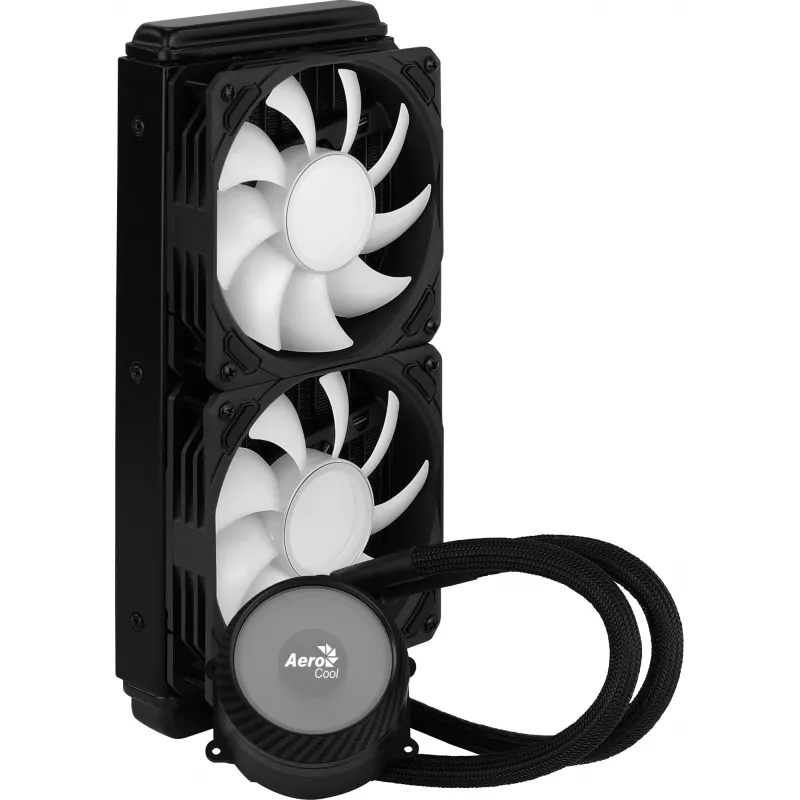 Aerocool PGS Mirage L240 ARGB šķidrumdzesētājs procesoram, 2300 apgr./min, 4 kontaktu, melns