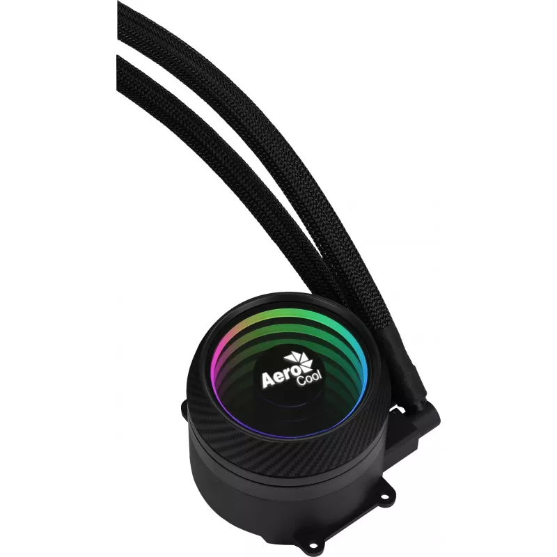 Aerocool PGS Mirage L240 ARGB šķidrumdzesētājs procesoram, 2300 apgr./min, 4 kontaktu, melns