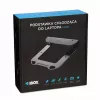Datora dzesēšanas statīvs IBOX NC06 līdz 17,3 collām – alumīnijs, regulējams augstums, 4 USB porti, klusi ventilatori