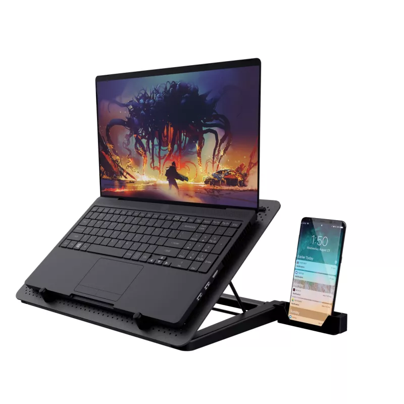 Trust GXT 1125 Quno portatīvā datora dzesēšanas statīvs, 17 collas, melns