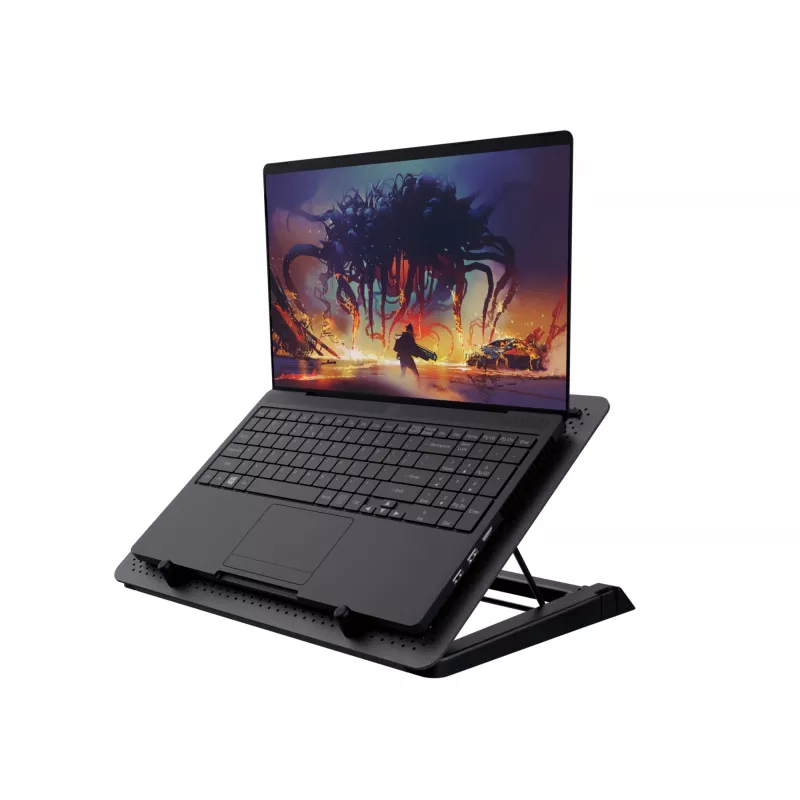 Trust GXT 1125 Quno portatīvā datora dzesēšanas statīvs, 17 collas, melns