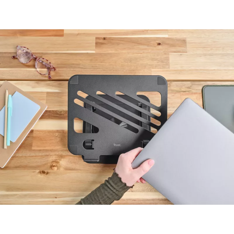 Trust Zeff Laptop statīvs Melns 40.6 cm (16 collas)