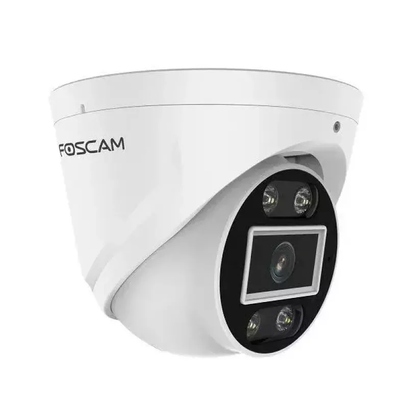 IP drošības kamera Foscam T5EP 5MP PoE kupola, 3072×1728, 4 mm objektīvs, PoE (IEEE 802.3af), IP66, nakts redzamība 20 m, microSD līdz 256 GB