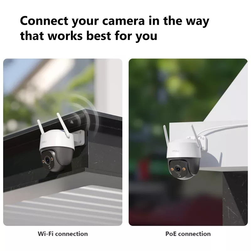 IP drošības kamera IMOU Cruiser 2C 2K (2304×1296), 3 MP, 3.6 mm, PoE/Wi‑Fi, IP66, nakts redzamība 30 m, microSD līdz 256 GB