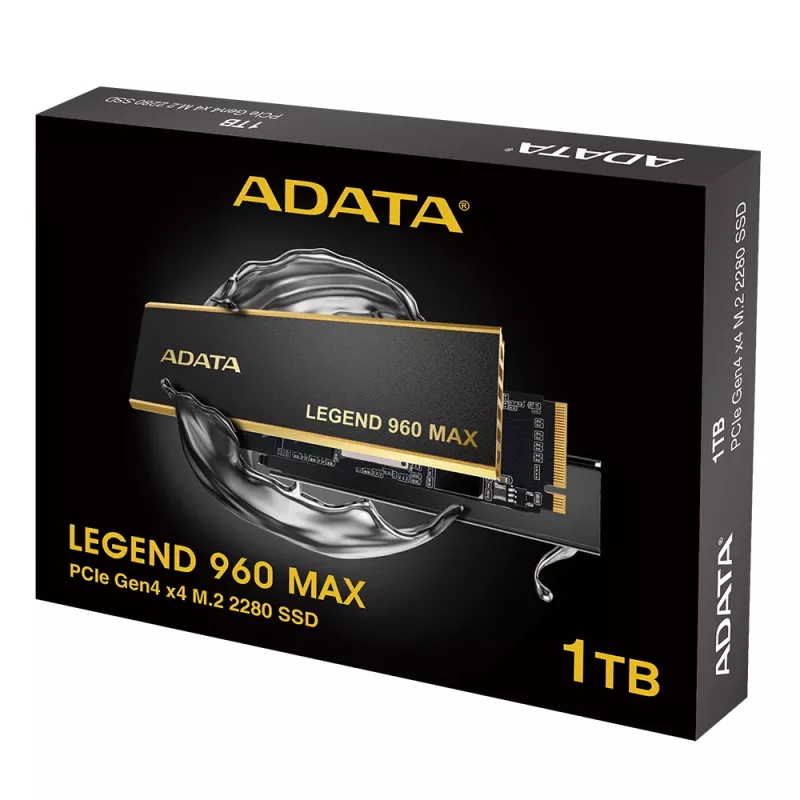 Iekšējais M.2 2280 NVMe SSD ADATA LEGEND 960 MAX 1 TB PCIe 4.0, Lasīšana 7400 MB/s, Rakstīšana 6000 MB/s, 3D NAND